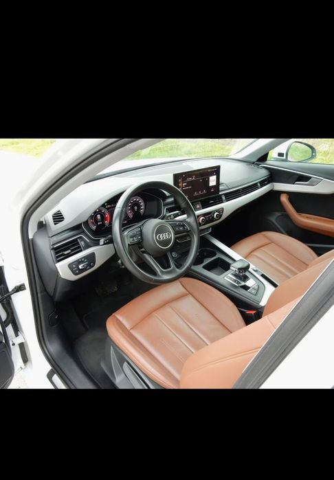 Audi A4 Avant B9 FL | Biały Gletscher | Skóry Okapi Brown | Hak el.