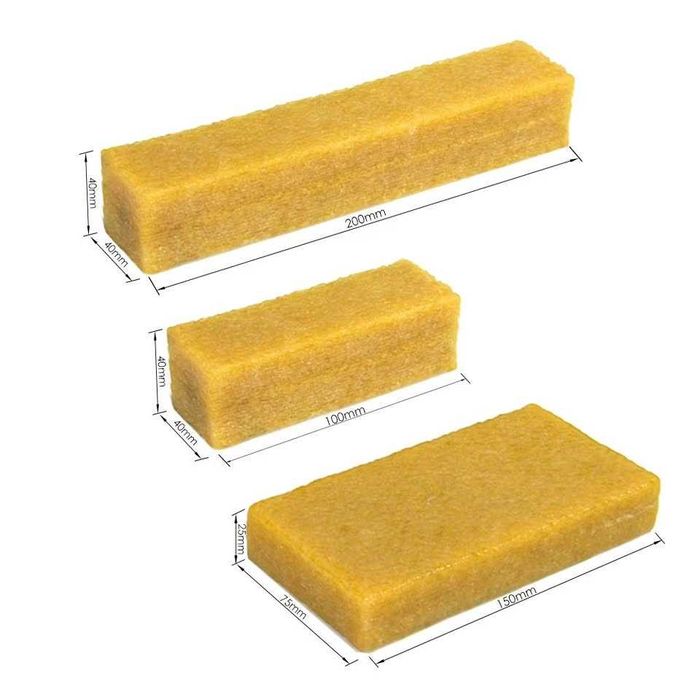 Borracha de limpeza abrasiva para lixa,20 × 4 × 4 cm.