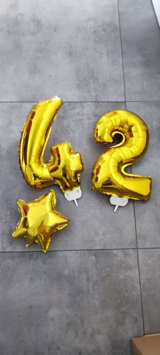 Balony na urodziny 2,4,24,42 duże 4,5,45,54