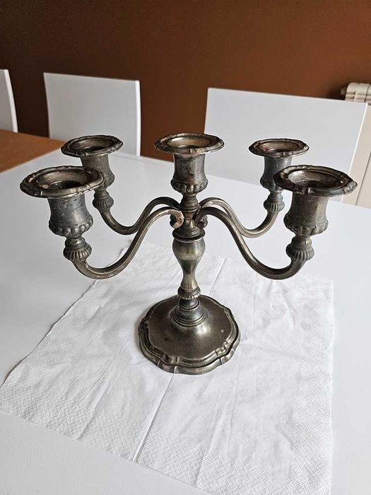 Candelabro retangular para 5 velas
