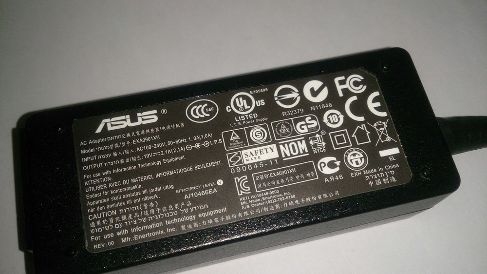 carregador asus ac adapter model exa0901xh (para computador)