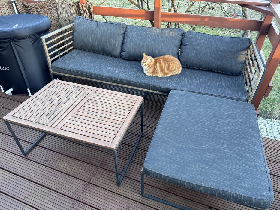 Narożnik tarasowy + stolik