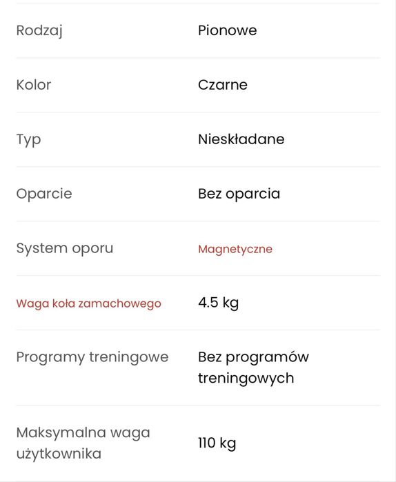Rower stacjonarny Zipro One S Gold magnetyczny