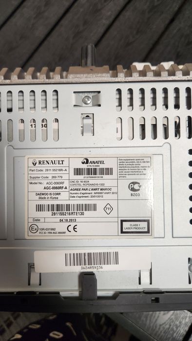 Магнітола в ід Renault Logan 2 (2013) оригінальна/заводська з блютузом
