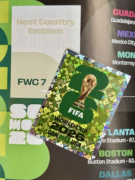 Cromos PANINI FIFA World Cup 2026 – FWC 1 a FWC 8
