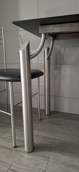 Mesa com 2 cadeiras aço inox 316