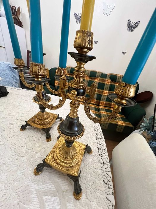 Par de Candeeiros e Candelabros Estilo Império