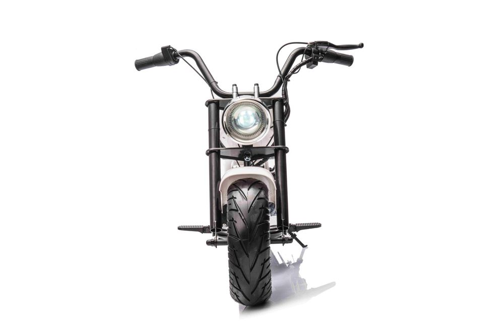 350W 36v POM KOŁA Motor na akumulator Motorek Chopper Warrior Biały