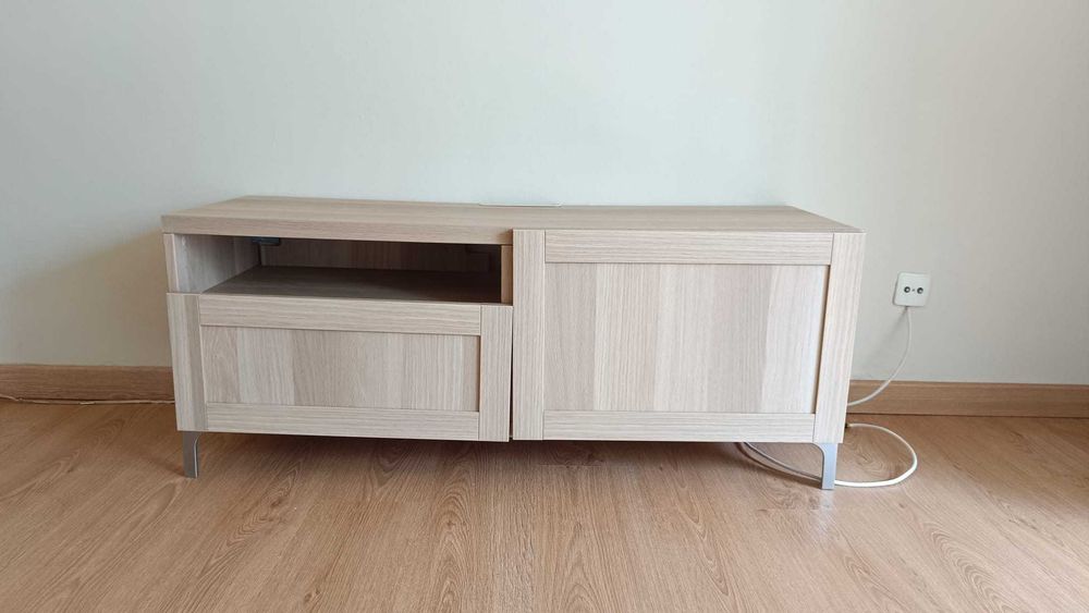 Móvel TV IKEA Velatura branca/efeito carvalho