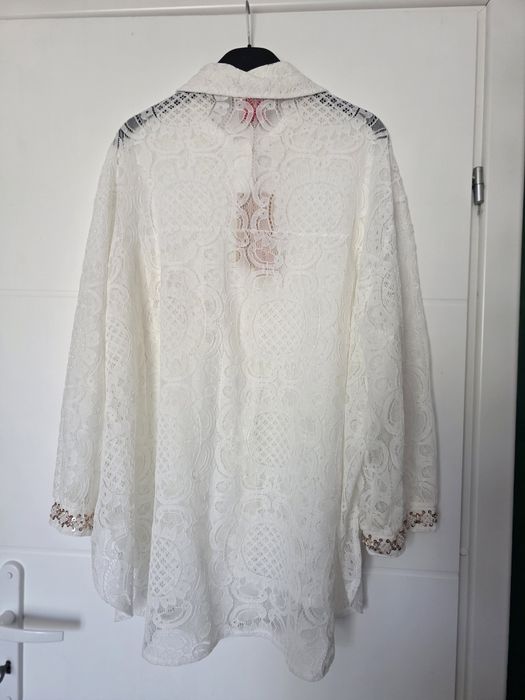 Włoska koronkowa koszula oversize Zeta otto 50 52