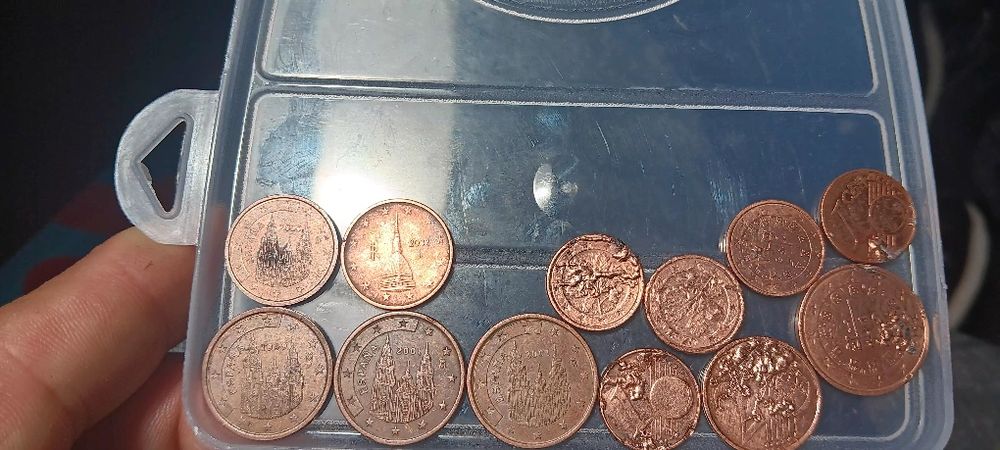 Moeda de 2 centimos  defeituosa