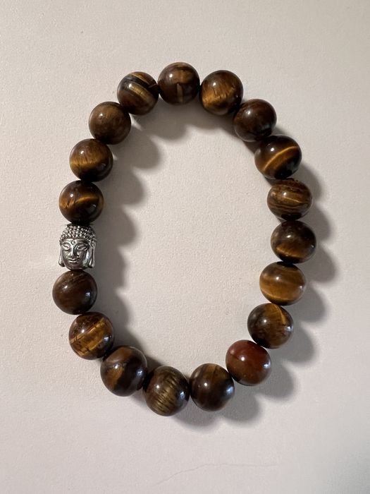 Браслет «голова Будди» камінь тигрове око