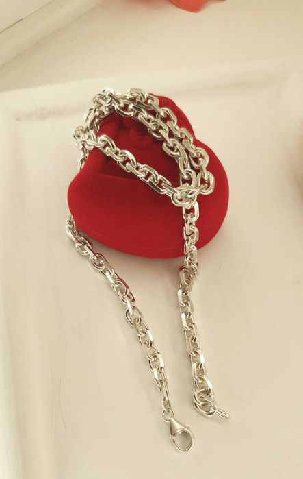 Srebrny łańcuszek Ankier 36g pr. 925