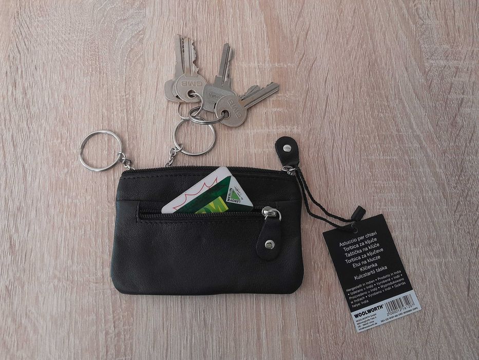 Praktyczne etui INFINITY - na klucze, karty-breloki. Skóra naturalna.
