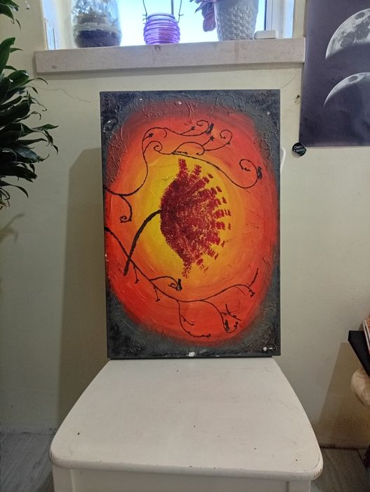 Tela pintada á mão 40 x 60
