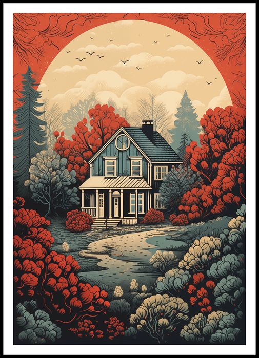 Plakat 70x100cm Idylla Rustykalna