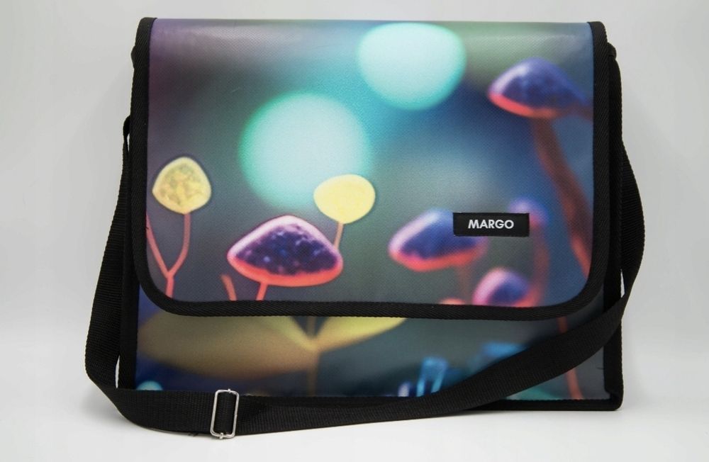 UNIKAT torba laptop 3 w 1 egz. baner grzybki mushrooms psychedelic NOW
