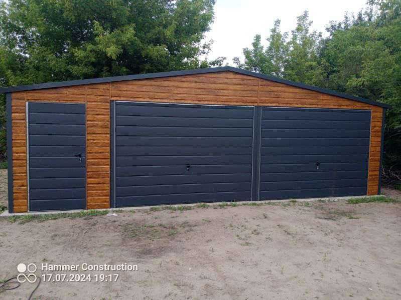 Garaż blaszany. WZMOCNIONY PROFILAMI W OCYNKU. Producent. Cała Polska