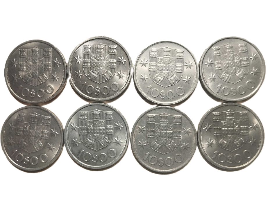 Série completa moedas 10 escudos - legenda normal e invertida