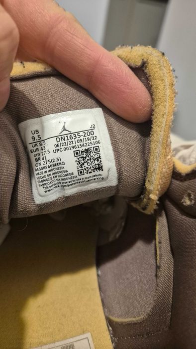 Air Jordan 1 Low SE Craft Inside Out Taupe Haze DN1635-200 r. 43