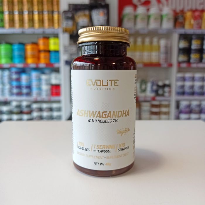 Evolite Ashwagandha 100kaps 7% Standaryzacji Odporność na Stres