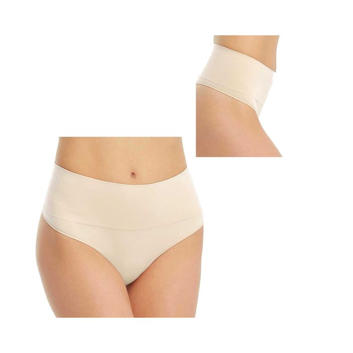 Bielizna Modelująca SPANX Thong Stringi Korygujące Brzuch Soft Nude M