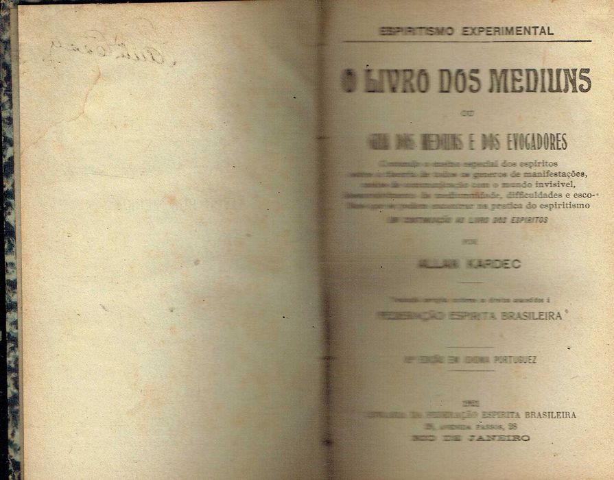 1932  Livros sobre Espiritismo