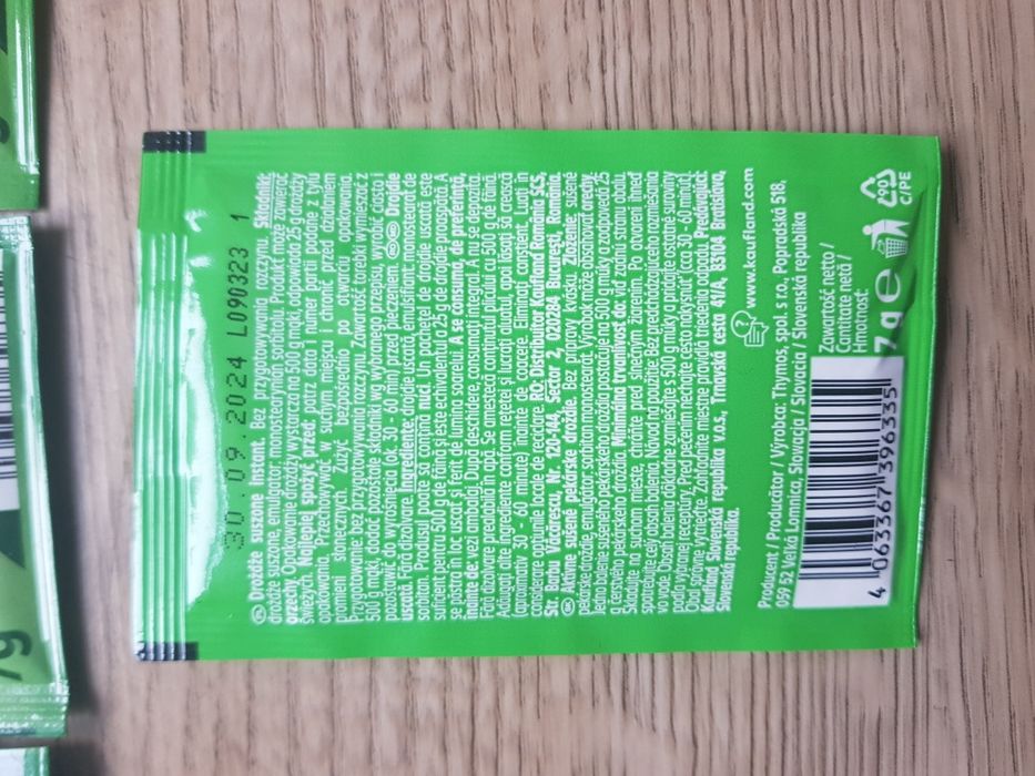 Drożdże piekarnicze, suszone 11 opakowań x 7g