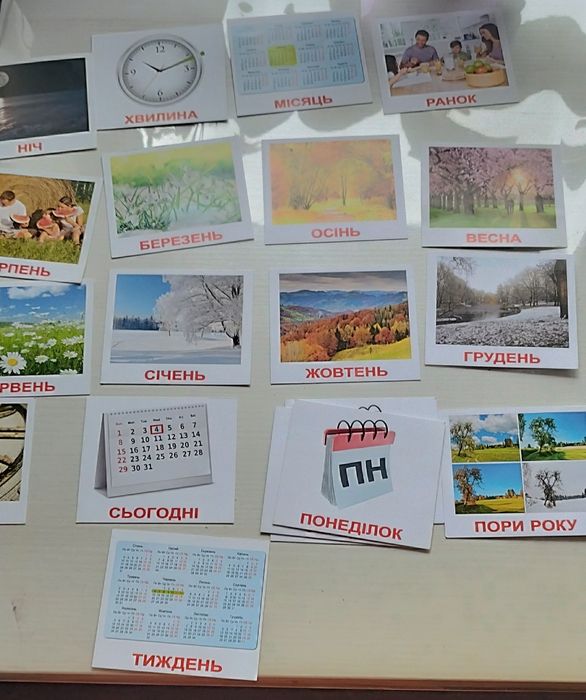 Набір карток -Місяця