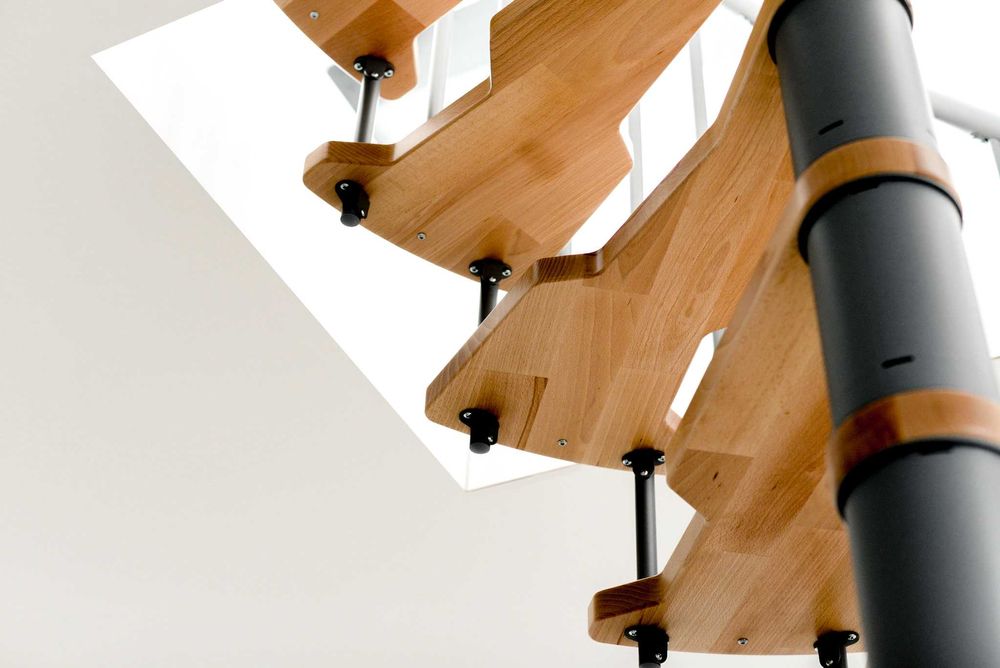 Schody spiralne, kacze METALLICA Smart/ 130 x 78 /Czarne/ BUK