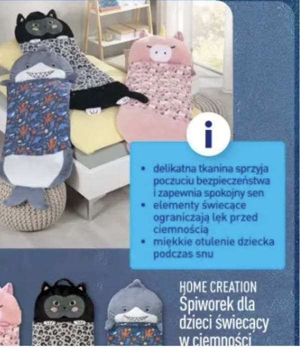 Śpiworek dla dziecka świecący w ciemności +36m