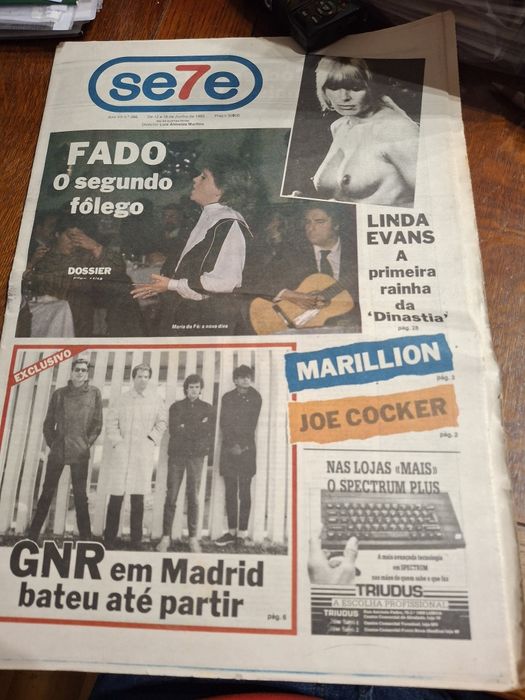 Jornal O Sete ano 1985 Maria da Fe fado o segundo fôlego