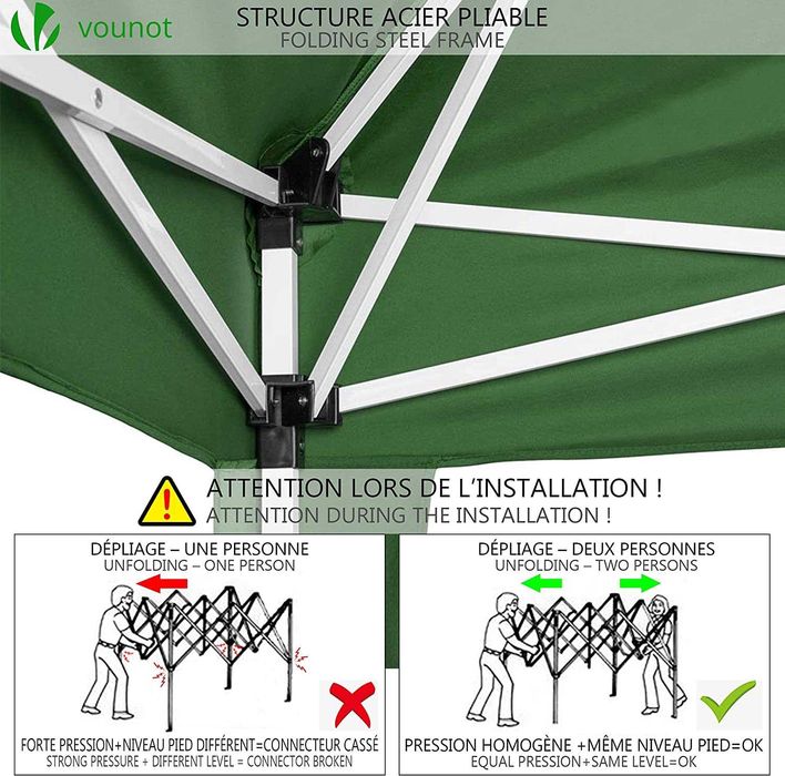 Tenda dobrável, 3 x 3 m, para jardim, terraço, campismo