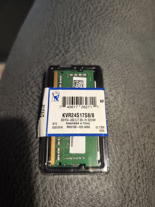 Memória RAM Kingston KVR24S17S8/8 8GB64585405902593120