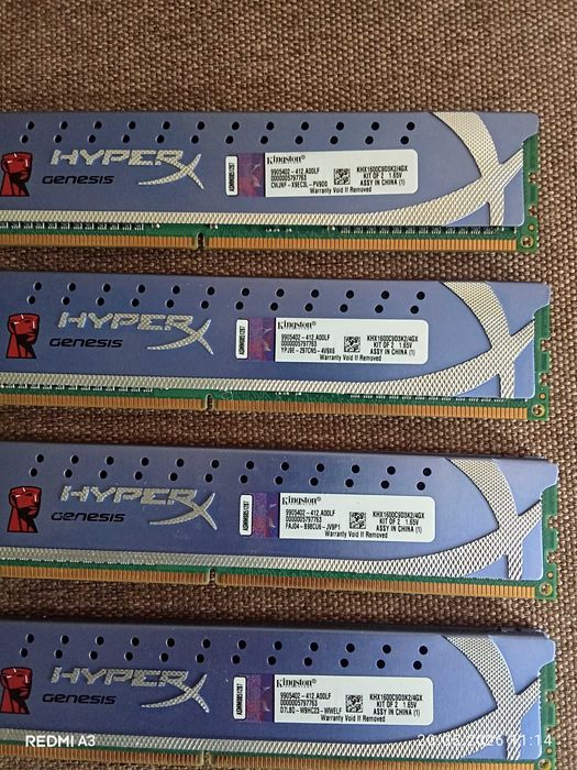 DDR3 kit 2шт*2Gb=4Gb(дві планки)  за 150грн. Усього в мене 4 планки (за 250 грн.)
