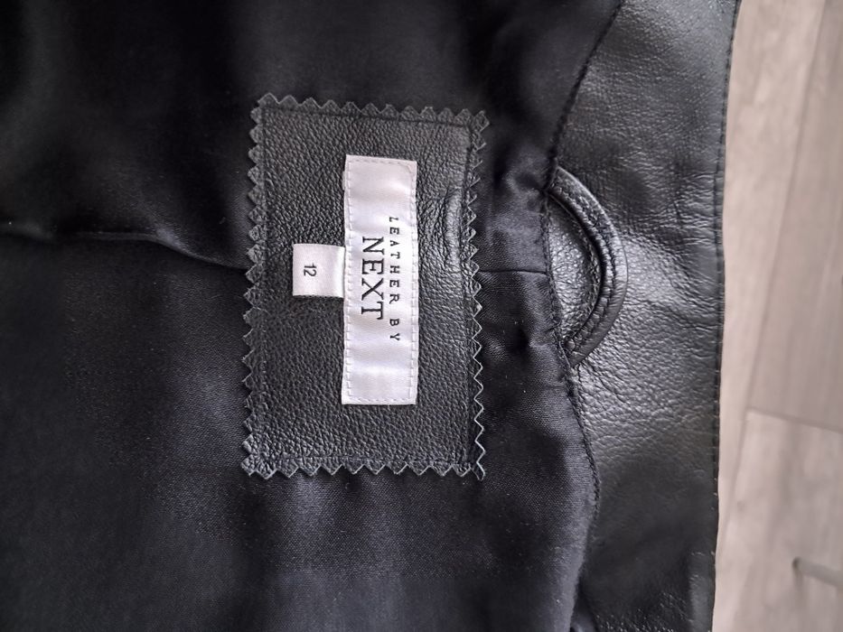 Kurtka Damska krotka Rsmoneska Next rozm M/L Czarna Nowa  Skóra