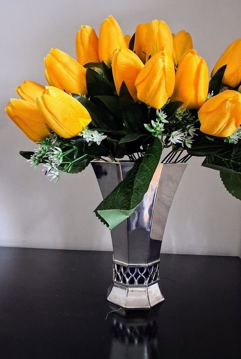 Posrebrzany Wazon  Deco Vera Lucino