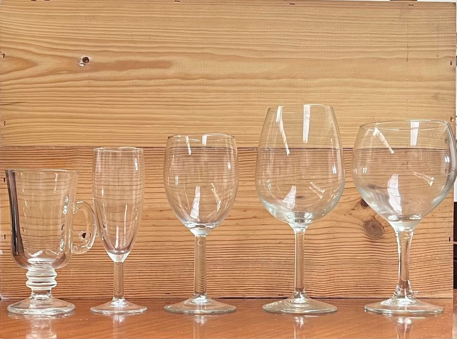 Lote de copos para hotelaria