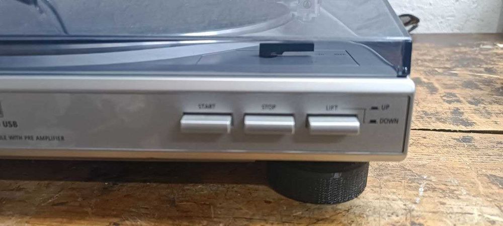 Вініловий програвач вініла Dual DT 200 USB Silver, автоматичний програвач платівок, Audio-Technica голка USB, готовий до роботи