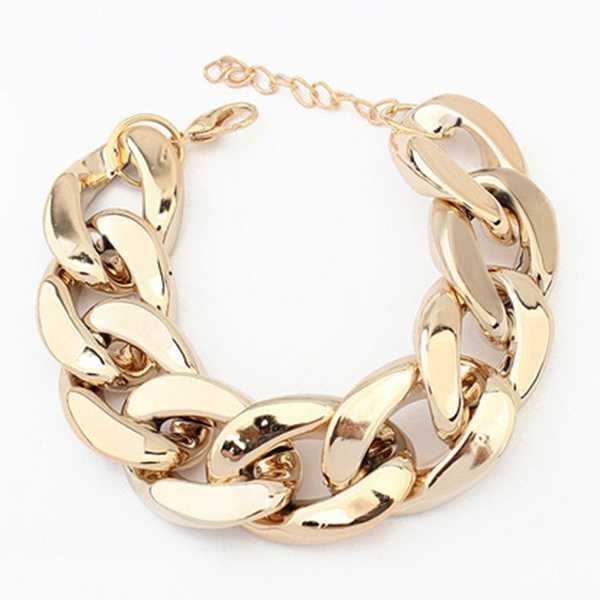 Moda luxuosa pulseira banhada ouro amarelo 18k para mulheres e homens