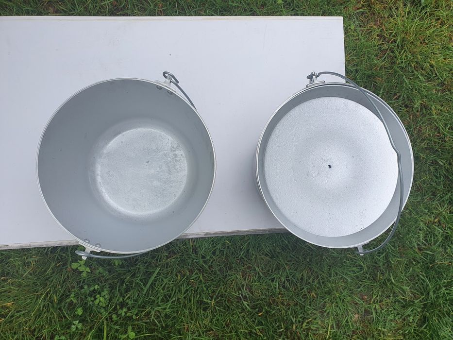 Казан походный (12 л) алюминиевый литой с крышкой и дужкой