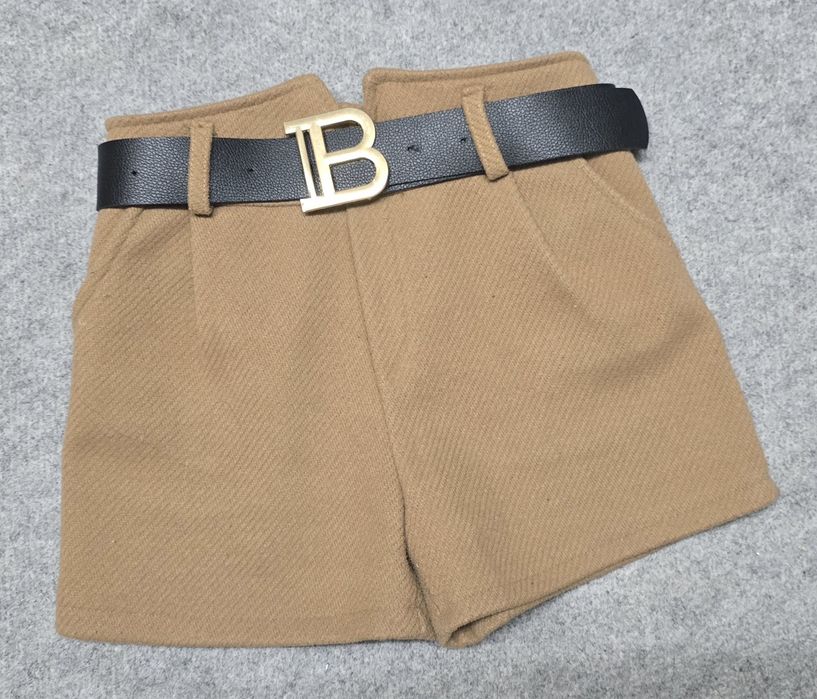 H&M skórkowa spódniczka+ golf w panterkę rozm.134