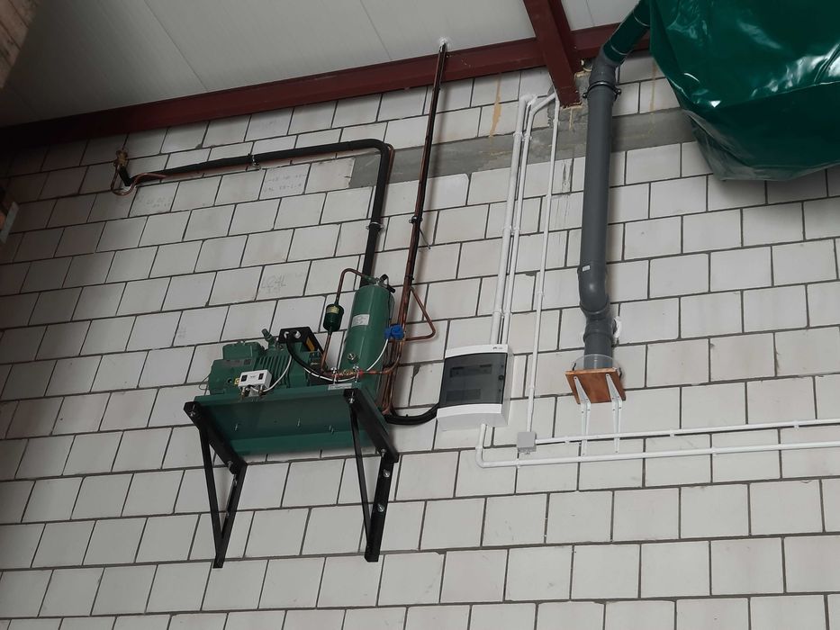 Agregat chłodniczy Bitzer nowy komora 500 m3 z montażem