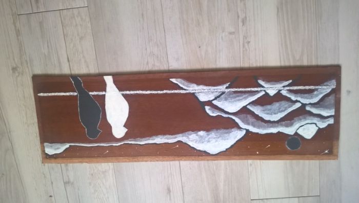 Painel decorativo pintado á mão