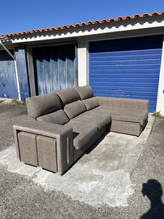 Sofá usado com chaise longue