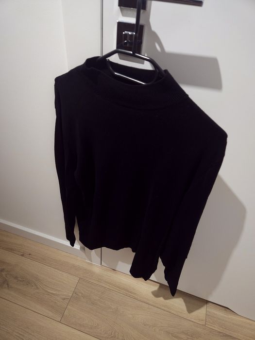 Sweter golf czarny Reserved bawełniany ciepły