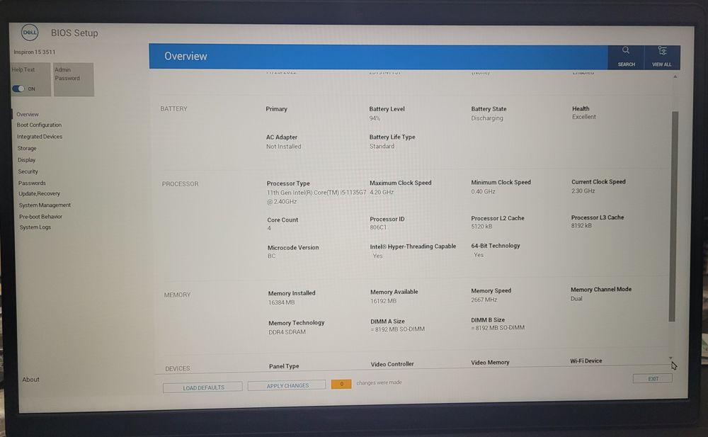 Ноутбук Dell Inspiron 3511 15 Full HD IPS Touch Core i5-1135G7 16/512