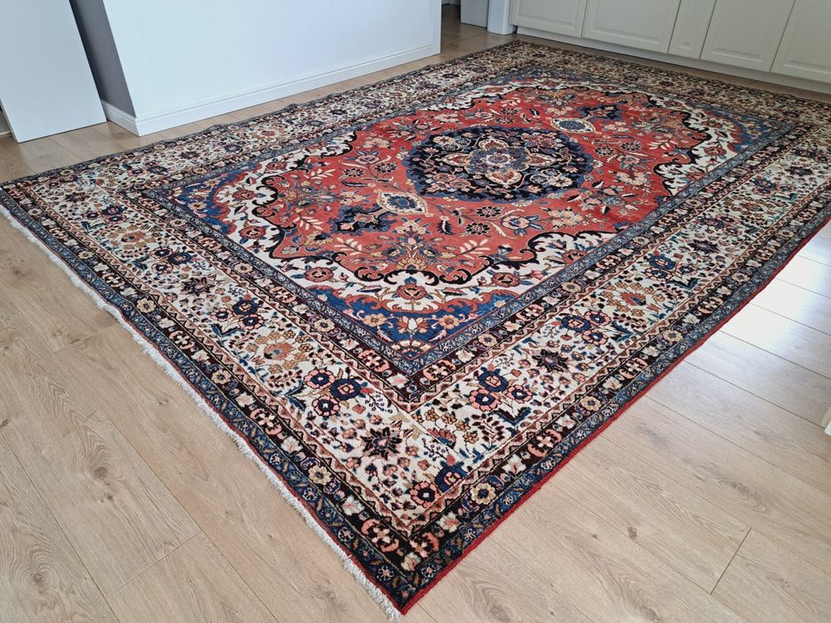 Piękny Perski Tabriz ręcznie tkany wełniany dywan 240x350cm  nr1675