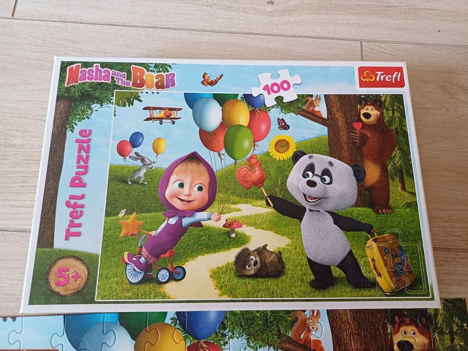 Puzzle Masha I niedźwiedź 100 szt Trefl, stan bardzo dobry