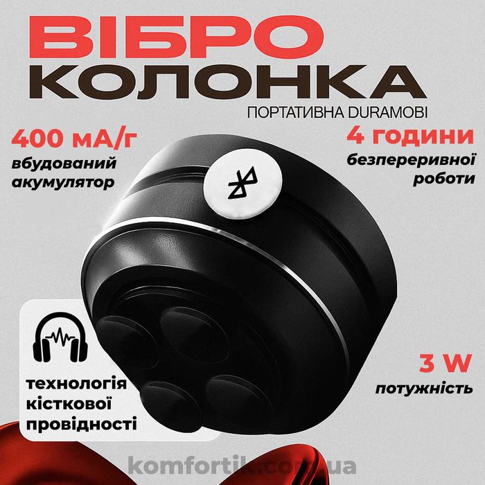 Віброколонка з Bluetooth 5.0 Бездротова віброколонка з блютуз чорна